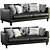 Modern Leather Sofa by Ikea 3D model small image 3