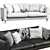 Modern Leather Sofa by Ikea 3D model small image 5