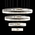 Luxury Saturno Glass Chandelier 3D model small image 3