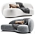 Elegant Julep Chaise Longue Brilliance 3D model small image 1