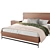 Warren Platform Bed & Nightstand 3D model small image 3