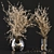 Branches in Concrete Vases Sculpture 3D model small image 1