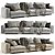 Modern Designer Sofa for V-Ray 3D model small image 1