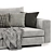 Modern Designer Sofa for V-Ray 3D model small image 2