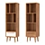 Sleek Bruni White Storage Shelf 3D model small image 1