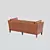 Premium Leather Straight Sofa Div-703 3D model small image 2