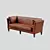 Premium Leather Straight Sofa Div-703 3D model small image 3