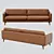 Premium Leather Classic Style Sofa 3D model small image 1