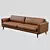 Premium Leather Classic Style Sofa 3D model small image 2