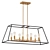 Vintage 8-Light Chandelier Black Gold 3D model small image 1