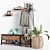 Modern Entryway Set with Coat Rack 3D model small image 2