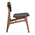 Scandinavian Style Chair in Wenge 3D model small image 3