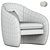Modern Pavia Lounge Armchair 3D model small image 6