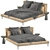 Urban Elegance Double Bed 3D model small image 1