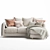 Elegant Podge Sofa Chaise Home 3D model small image 2