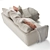 Elegant Podge Sofa Chaise Home 3D model small image 5