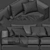 Flexform Ettore Chaise 2-Seater Sofa 3D model small image 5