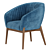 Channel-Back Upholstered Armchair 3D model small image 2