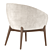 Channel-Back Upholstered Armchair 3D model small image 5