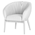 Channel-Back Upholstered Armchair 3D model small image 6