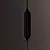 Minimalist Dark Wood Wardrobe 3D model small image 3