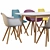 Modern Danetti Dining Furniture Set 3D model small image 2