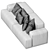 Modular Muuto Connect Sofa Lounge 3D model small image 5