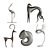 Abstract Animal Sculpture Collection 3D model small image 1