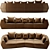 Elegant GHIDINI 1961 Sofa 3D model small image 2