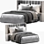 West Elm Shelter Bed 3D Model 3D model small image 1