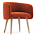 Elegant Shell Armchair, Modern Design 3D model small image 1