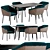 Modern Dining Set Nils & Oslo 3D model small image 1
