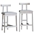 Modern Wood & Leather Stool 3D model small image 4