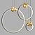 Modern LED Ring Pendant Light 3D model small image 2