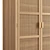 Freya Teak Rattan Wardrobe 3D model small image 5