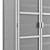 Freya Teak Rattan Wardrobe 3D model small image 6