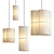 Japanese-Inspired Pendant Lamp Duo 3D model small image 1
