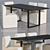 Industrial Dining Set: Tompkins Table & Block Base Chairs 3D model small image 1