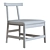 Modern Wood & Leather Dining Chair 3D model small image 4