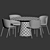 Luxury Dining Set with 3D Models 3D model small image 4