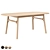 Minimalist Bamboo Dining Table 3D model small image 1