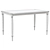 Oak Veneer White Dining Table 3D model small image 2