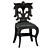 Chrome Hearts Filigree Chair: Luxe Heart Detail 3D model small image 1