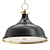 Industrial Loft Antique Bronze Pendant 3D model small image 1