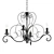 Classic Brown Chandelier with 5 Lights 3D model small image 1