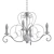 Classic Brown Chandelier with 5 Lights 3D model small image 2
