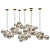 Soap Bubble Pendant Light 001: Modern Gold Design 3D model small image 2