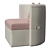 Title: Elegant Curvilinear Ondina Armchair 3D model small image 2