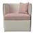 Title: Elegant Curvilinear Ondina Armchair 3D model small image 3
