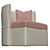 Title: Elegant Curvilinear Ondina Armchair 3D model small image 6